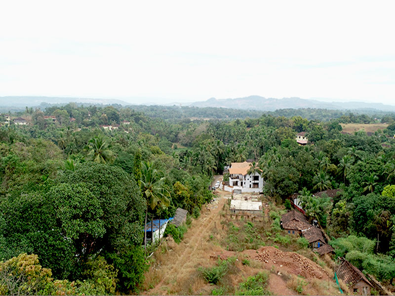 Birds eye view of the location of Bairro Alto Villas